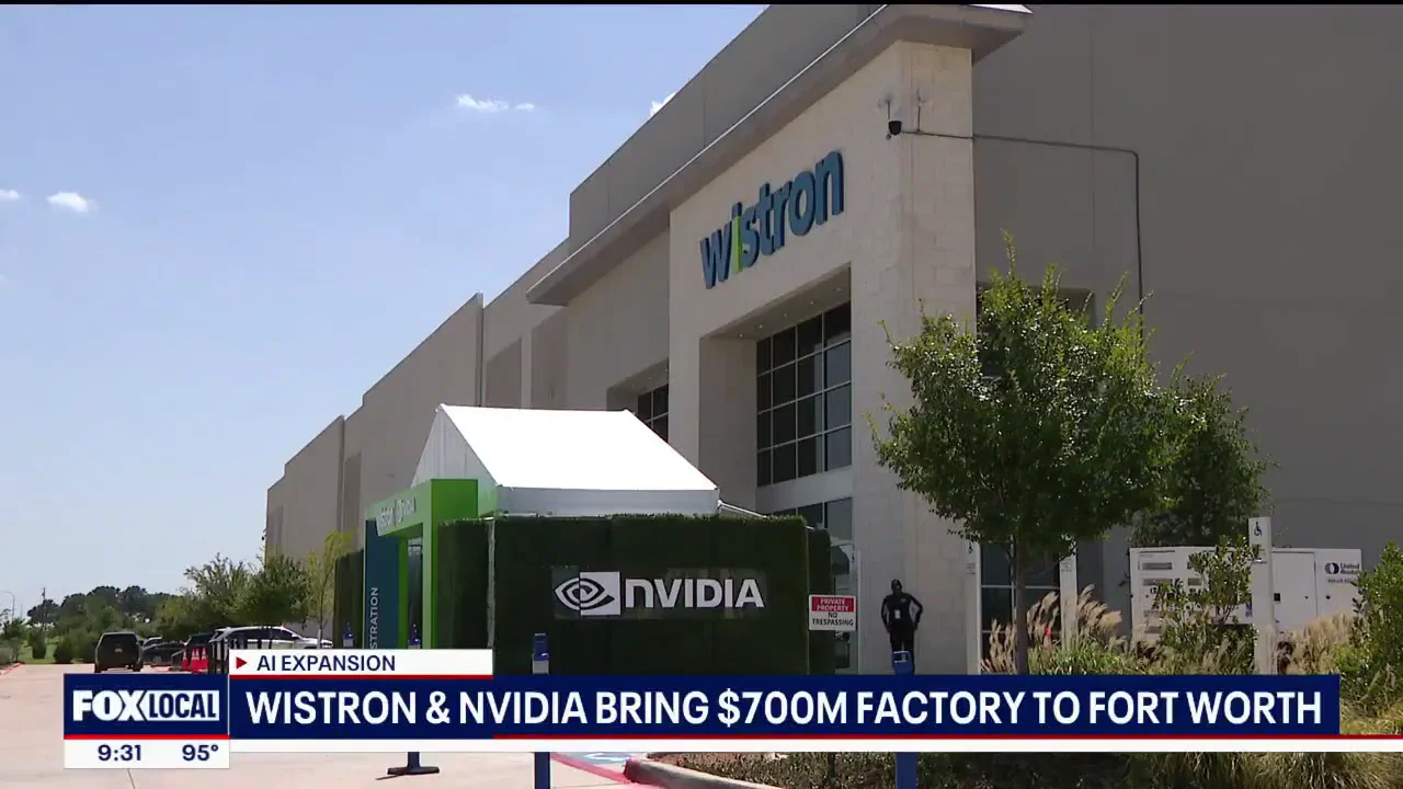 FOX 4 News coverage of Wistron and NVIDIA Fort Worth factory grand opening